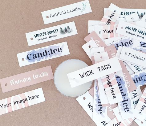 Find the perfect tags to promote your business or event. Customize your tags with your logo, text, or design. #candletags #logotags . #Logo_Candle #Business_Tag #Business_Tags #Candle_Tags Business Tag, Custom Hard Hats, Candle Tags, Custom Wall Stickers, Name Tag Design, Candle Logo, Candle Wicks, Hang Tag Design, Hard Hat Stickers