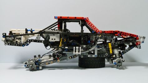 Lego Technic Suspension, Lego Trophy Truck, Lego Tow Truck, Lego Truck Ideas, Lego Suspension, Lego Outdoor, Lego Technic Moc, Lego Technic Truck, Lego Gears