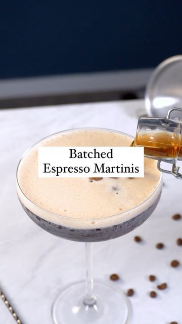 Espresso Martini Shots Wedding, Bulk Espresso Martini, Espresso Martini Ice Luge, Batch Espresso Martinis, Espresso Martini Pitcher Recipe, Espresso Martini Recipe Big Batch, Batched Espresso Martini, Big Batch Espresso Martini Recipe, Espresso Martini Large Batch