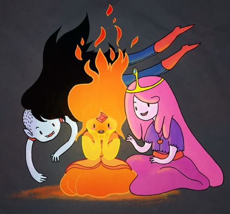 Marceline, Flame Princess, and Princess Bubblegum Trio Costumes For Girls, Trios Cartoon Character, Iconic Trios Cartoon, Adventure Time Flame Princess, Iconic Halloween Costumes, Trio Costumes, Marceline And Princess Bubblegum, Marceline And Bubblegum, Princess Adventure