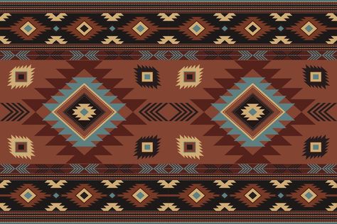 Navajo tribal vector seamless pattern. Native American ornament. Ethnic South Western decor style. Boho geometric ornament. Vector seamless pattern. Mexican blanket, rug. Woven carpet illustration. Mexican Blanket Pattern, Carpet Illustration, South Western Decor, Native American Pattern, محمد علي, Navajo Print, Blanket Rug, Navajo Pattern, Ornament Vector