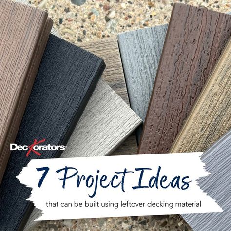 7 Project Ideas That Can Be Built Using Leftover Decking Material Reuse Deck Boards, Scrap Composite Deck Board Projects, What To Do With Leftover Trex Decking, Composite Deck Scrap Ideas, Leftover Decking Ideas, Scrap Deck Board Projects, Repurpose Deck Boards, Scrap Trex Decking Projects, Leftover Trex Ideas