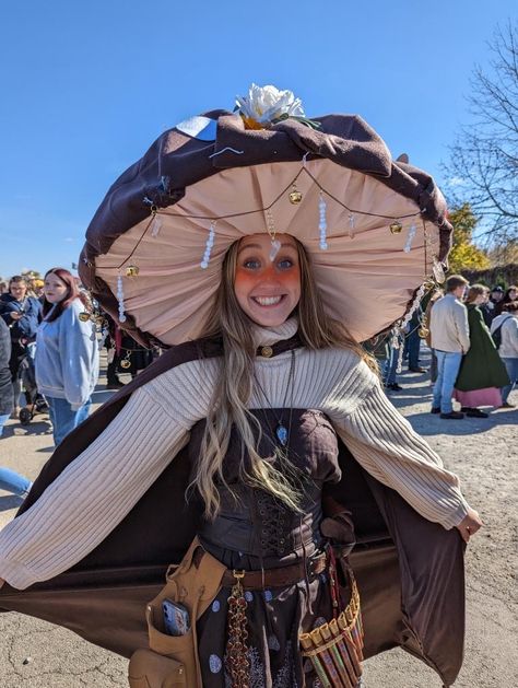 Mushroom Outfit Male, Fantasy Ren Faire Costume, Mushroom Pirate Costume, Wizard Costume Ren Faire, Ren Fair Cosplay, Steampunk Mushroom Costume, Brown Mushroom Costume, Green Mushroom Costume, Goblincore Costume