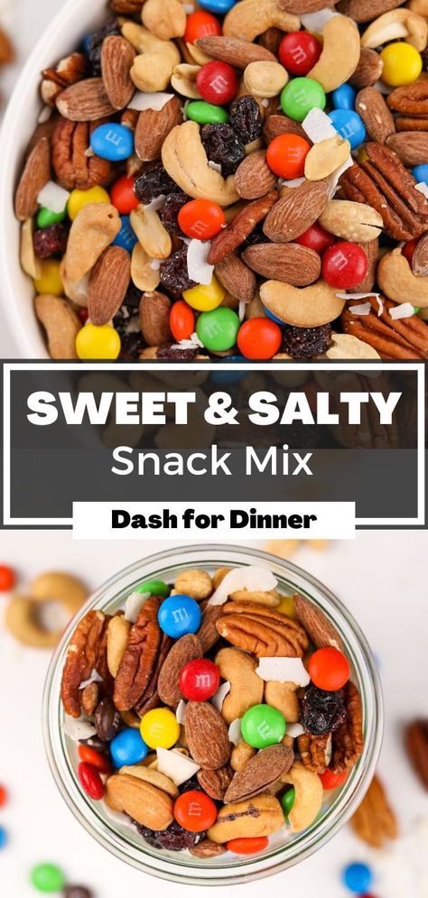 If you're looking for snack ideas, why not try DIY Trail Mix! Made with simple ingredients, this 5 minute recipe is a great way to serve a crowd for a party, potluck, holiday, or even for school snacks! Easy to customize to your liking, and always a big hit with kids. Easy Treat Recipes, Snack For Work, Homemade Trail Mix Recipes, Trail Mix Ingredients, Easy Snacks To Make, Trail Mix Recipe, Healthy Trail Mix, Homemade Trail Mix, Trail Mix Recipes