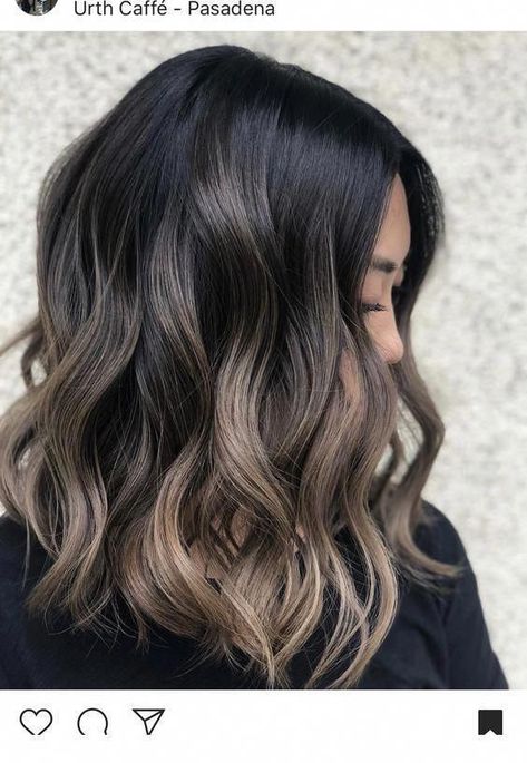 Ash Brown Hair With Highlights, Black Hair Balayage, Short Dark Hair, Hair With Highlights, Ash Brown Hair, Dark Hair With Highlights, Hair Color Light Brown, Brunette Balayage Hair, Brown Hair Balayage