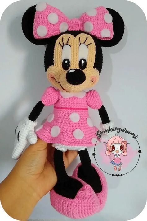 Free Crochet Minnie Mouse Pattern ( SitnCrochet 2024 Disney Crochet Pattern, Crochet Mickey Mouse, Minnie Mouse Doll, Disney Crochet Patterns, Crochet Teddy Bear Pattern, Crochet Disney, Crochet Dolls Free Patterns, Crochet Mouse, Crochet Animal Patterns