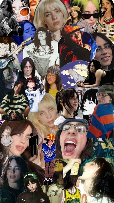 Billie eilish Billie Eilish Wall Collage Pictures, 3d Billie Eilish Wallpaper, Billie Collage Wallpaper, Wallpaper Backgrounds Billie Eilish, Billie Wallpapers Aesthetic, Billie Eilish Christmas Wallpaper, Bilielish Wallpaper, Billie Eilish Ipad Wallpaper, Background Billie Eilish