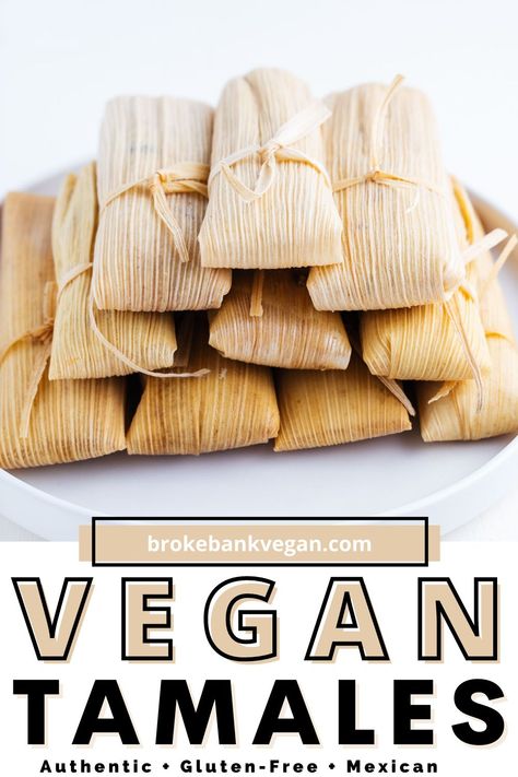 Vegan Tamales Recipe, Vegetarian Tamales, Vegan Garlic Bread, Make Tamales, Black Bean Sweet Potato, Vegan Tamales, How To Make Tamales, Vegan Breakfast Casserole, Tamales Recipe