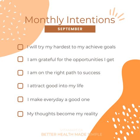 September Rituals, New Month Intentions, Monthly Intentions Ideas, September Manifestation, September Intentions, Month Intentions, September Motivation, September Affirmations, Monthly Intentions