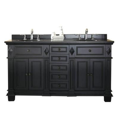 Shop our Decor Department to customize your Brooklyn Bath today at The Home Depot. Removable Backsplash, 60" Bathroom Vanity, 60" Vanity, Granite Vanity, Granite Vanity Tops, Black Vanity Bathroom, Black Granite Countertops, Traditional Bathroom Vanity, Double Vanity Bathroom