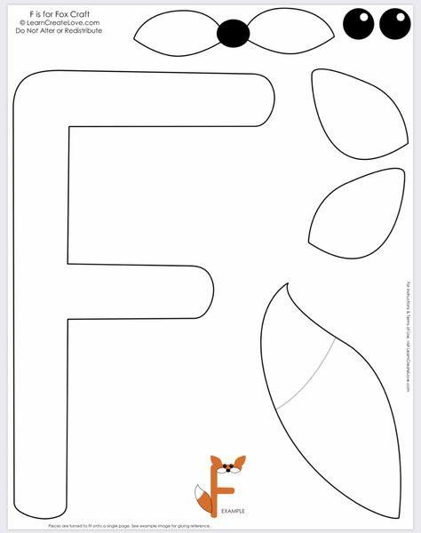 Letter F Fox Craft, F Is For Fox Preschool, Letter F Ideas For Preschool, Letter F Projects For Preschool, Letter Ff Crafts For Preschool, F Letter Craft Preschool, Preschool Letter F Activities, Letter F Preschool Crafts, Letter F Activities For Toddlers