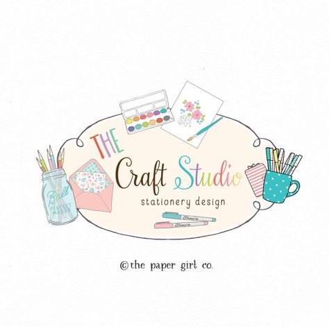 Craft shop logo paper shop logo art teacher logo planner shop | Etsy Teacher Logo, Crafter Logo, Planner Logo Design, Drukarka 3d, Planner Logo, Craft Logo, Logo Design Art, Artist Logo, Watercolor Logo