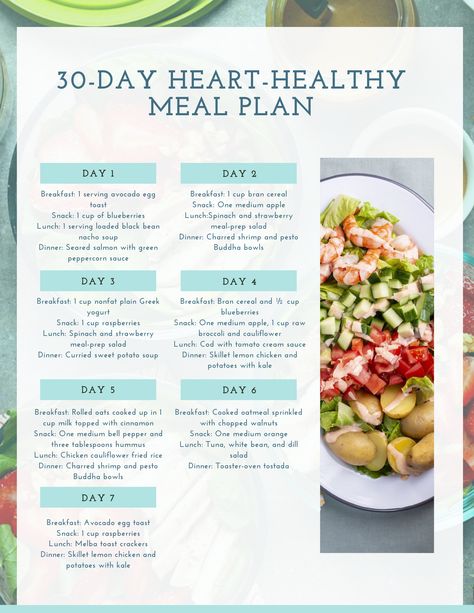 Heart Healthy Diet Recipes, Heart Healthy Diet Plan, Cardiac Diet Recipes, Heart Healthy Recipes Cholesterol, Raw Snacks, Heart Diet, Snack Lunch, Daily Meal Plan, Heart Healthy Eating