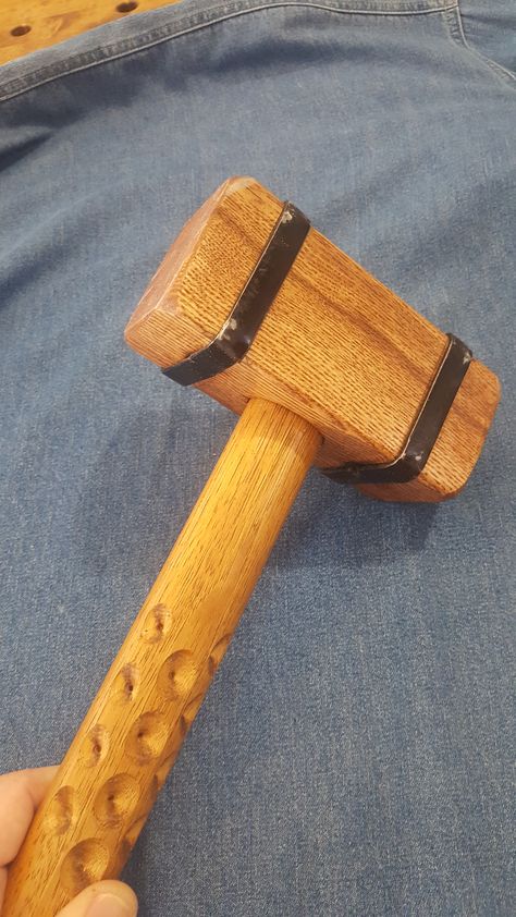 Battle Hammer, Wood Hammer, Wooden Hammer, Power Hammer, Hammer Handles, Woodworking Jigs, Woodworking Ideas, Hammers, Handle Design