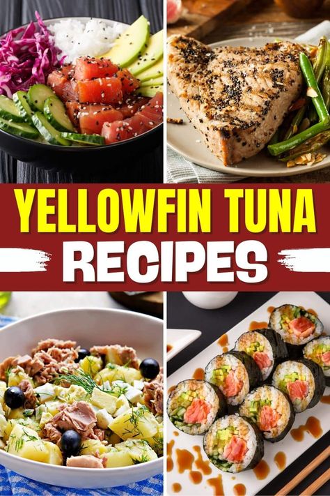 Yellow Fish Tuna Recipe, Seared Yellowfin Tuna Recipe, Yellowfin Tuna Poke Bowl, Fresh Caught Tuna Recipes, Bluefin Tuna Recipes, Yellow Tuna Recipe, Tuna Medallions Recipes, Yellowfin Tuna Recipes, Yellow Tuna Steak Recipes