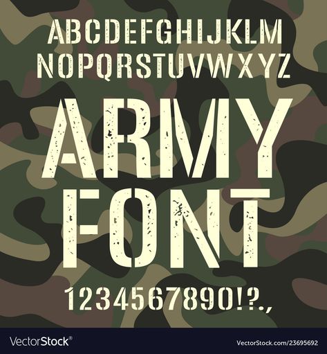 Army Font, Army Camp, Alphabet Style, Printable Alphabet Letters, Printable Alphabet, Alphabet Printables, Font Generator, Vintage Fonts, Calligraphy Fonts