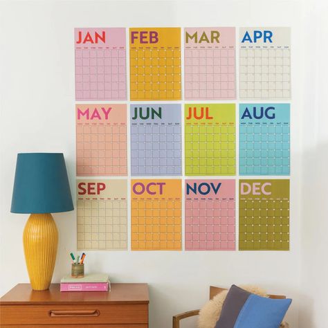 Large Monthly Undated A3 Wall Planner | 12 Pages | Colourburst– Once Upon a Tuesday 12 Colour Palette, Calendar Palette, Wall Calender, Organization Wall, Full Calendar, Large Wall Calendar, Weekly Planner Pad, Declutter Checklist, Shopping List Planner