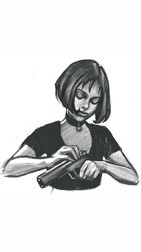 Leon The Professional, Natalie Portman, Matilda, The Professional, Ideas Style, Drawing Ideas, I Know, Tattoo Ideas, Art Drawings