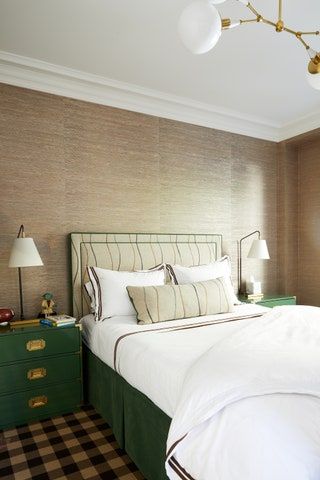 Grasscloth Bedroom, Architecture Digest, Colony Hotel, Fine Paints Of Europe, The Colony Hotel, Bedroom Sanctuary, Manhattan Apartment, New York Homes, Bedding Ideas