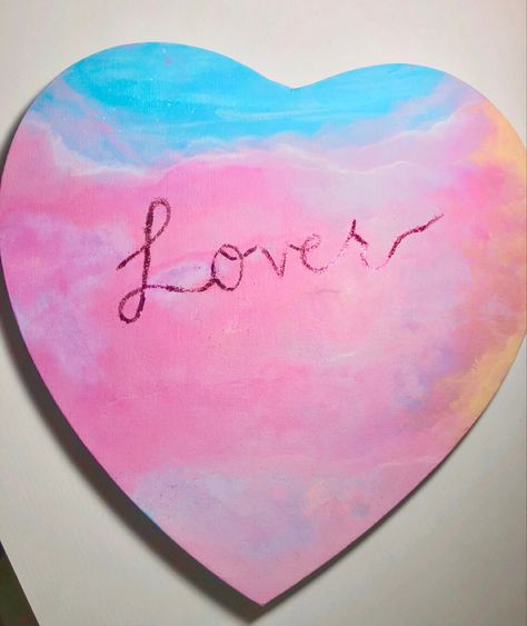 Taylor Swift Lover Painting Ideas, Taylor Swift Door Hanger, Taylor Swift Painting Ideas, Taylor Swift Painting, Craft Night Projects, New Painting Ideas, Lover Taylor Swift, Taylor Swift Drawing, Lover Taylor