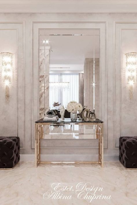 Entryway Ideas Luxury, Elegant Entryway Ideas Luxury, Elegant Entryway Ideas, Lighting Entryway, Entrance Hall Decor, Entryway Chandelier, Luxxu Modern Design Living, Elegant Entryway, Neoclassical Interior