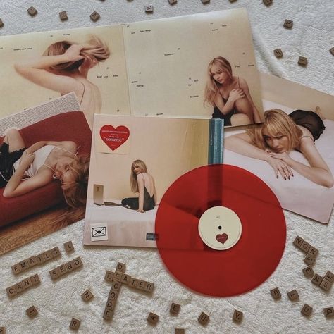 Emails I Cant Send Vinyl, Sabrina Carpenter Vinyl, Sabrina Core, Sabrina Carpenter Aesthetic, Carpenter Aesthetic, Sabrina Carpenter Album, Vinyl Aesthetic, Vinyl Cd, Red Taylor