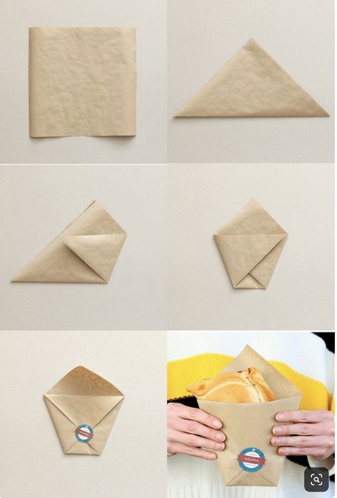 Diy Paper Bag, Origami Envelope, Diy Snacks, Bakery Packaging, Seni Dan Kraf, Cookie Packaging, Paper Basket, Food Packaging Design, Paper Crafts Origami