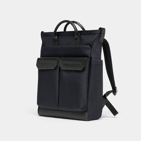 Combining the best of backpack and tote, our Clarke Totepack strikes a sophisticated tone in a hyper functional format. Laptop Bag Aesthetic, Aesthetic Backpack, Padded Pouch, Satchel Backpack, Bags Aesthetic, Slim Wallet, Bag Design, Laptop Pocket, Tote Backpack