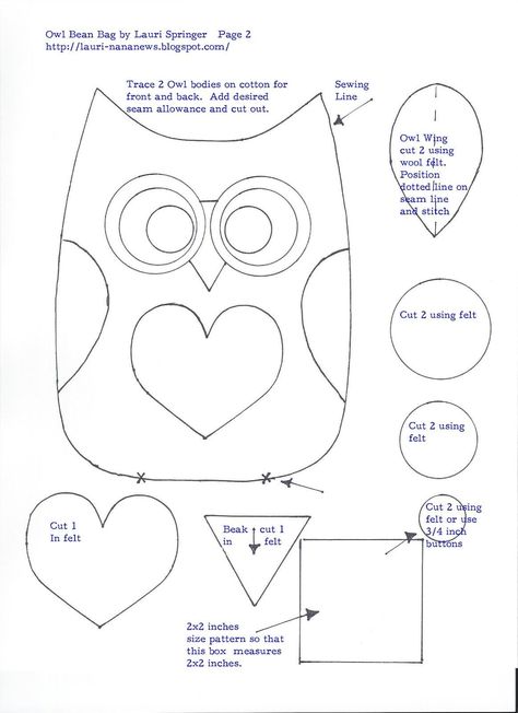 Owl Sewing Pattern Free Owl Pattern Template Liked This Pattern You May Also Enjoy My Owl Pillow Pattern, Owl Sewing Patterns, Owl Printable, Owl Templates, Owl Craft, Owl Sewing, Owl Printables, Owl Quilt, Owl Images