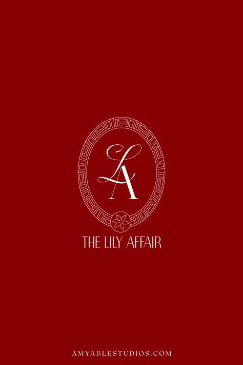 Red Brand Aesthetic, Red Logo Color Palette, Dark Red Branding, Red Logo Design Ideas, Romantic Logo Design, Red Brand Identity, Red Branding Design, Luxury Restaurant Logo, Elegant Logo Design Luxury