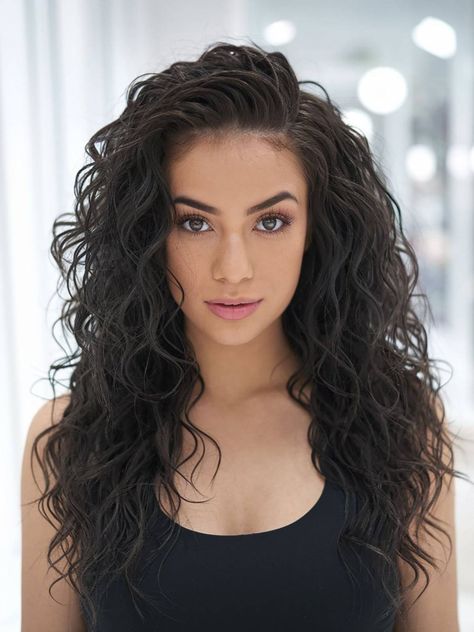 15 Most In Demand Long Perm Hair Ideas Right Now Permanent Waved Hair, Loose Curl Perm Long Hair, How To Do A Perm At Home, Soft Perm For Long Hair, Loose Perm Women, Perm For Round Face, Wavy Perms For Medium Length Hair, Beachy Perm, Medium Length Permed Hair