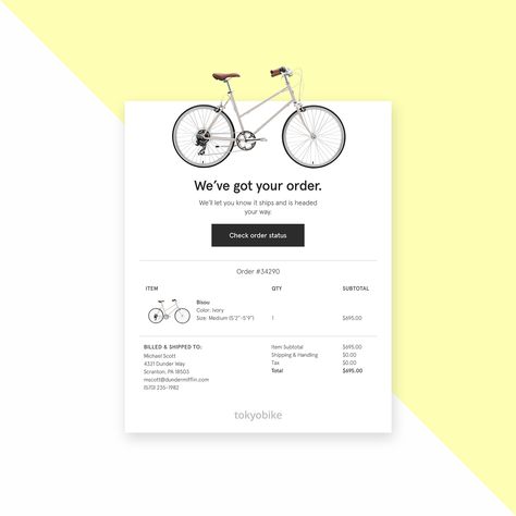 Email Order Confirmation, Confirmation Email Template, Bakery Website, Email Layout, Mail Template, Web Dashboard, Ui Design Elements, Ecommerce App, Order Confirmation Email