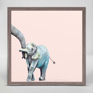 Juwan Pink You And Me Elephant by Cathy Walters Mini Framed Canvas Art Elephant Canvas Art, Mom And Baby Elephant, Jungle Theme Nursery, Oopsy Daisy, Elephant Canvas, Theme Nursery, Fabric Wall Decals, Stretched Canvas Wall Art, Jungle Theme