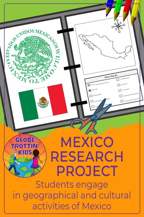 Presentation Activities, Country Research Project, Mexico For Kids, Hispanic Heritage Month Activities, Interactive Website, Kindergarten Writing Prompts, Country Studies, World Thinking Day, My Father's World