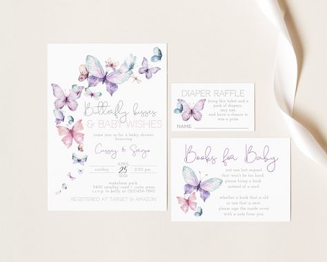 Excited to share this item from my #etsy shop: Butterfly Kisses And Baby Wishes Baby Shower Invitation, Girl Baby Shower, Butterfly Baby Sprinkle, Editable PDF, Instant Download Butterfly Kisses And Baby Wishes, Butterfly Baby Shower Theme, Baby Wishes, Butterfly Baby Shower Invitations, Baby Shower Invitation Girl, Butterfly Baby Shower, Butterfly Theme, Shower Bebe, Butterfly Baby