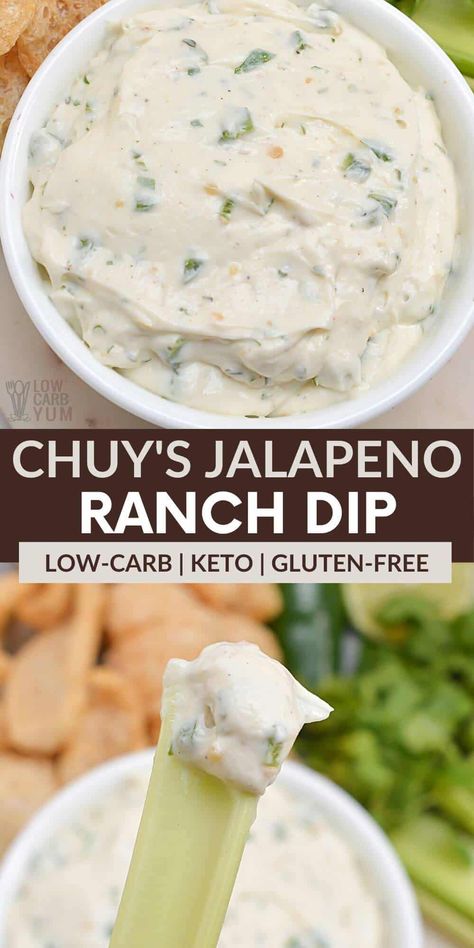 Whether you are getting ready to watch movies at home or hosting a party, this Chuy's jalapeño ranch dip is always a good choice. It's a creamy and spicy dip that is naturally keto-friendly and high-fat! Jalapeños Ranch Dip, Chuys Jalapeno Dip, Keto Ranch Dip, Chuy's Jalapeno Ranch Dip, Jalapeño Ranch Dip, Jalapeño Ranch, Movies At Home, Keto Dips, Creamy Jalapeno