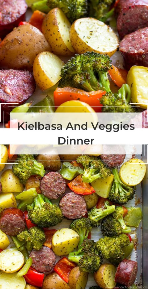 Sheet Pan Dinner Sausage And Veggies, One Pan Sausage Dinner, Kosher Sausage Recipes, Crockpot Sausage And Vegetables, Polish Sausage And Veggies Recipes, Sheet Pan Roasted Vegetables And Sausage, Oven Roasted Sausage And Vegetables, Baked Sausage And Veggies, Keto Sheet Pan Sausage And Veggies