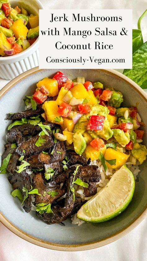 Vegan Jamaican Bowl, Jerk Recipes Vegetarian, Fitness Meals Vegetarian, Veggie Summer Recipes, Summer Meals Vegan, Ital Food Recipes, Carribean Bowl, Summer Vegan Dinner Ideas, Vegan Summer Dinner Recipes