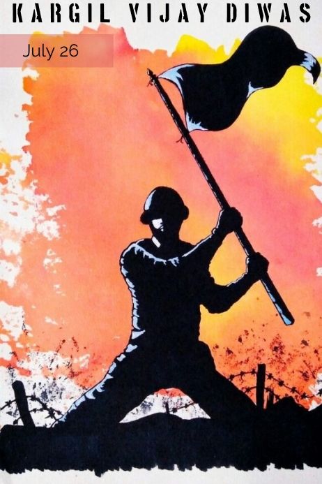 Kargil Vijay Diwas Army Soldier Painting, Indian Soldier Drawing Easy, 15 Aug Drawing, Kargil Vijay Divas Poster Drawing, Kargil Vijay Diwas Creative Poster, Kargil Day Poster, Poster On Kargil Vijay Diwas, Drawing Of Soldier, Indian Soldiers Painting