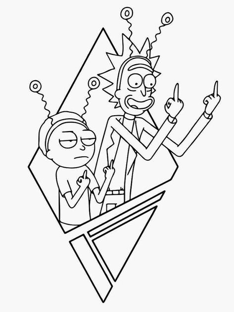 Desenhos By - autor desconhecido | Tatuagem de rick e morty, Ideias de desenhos para tatuagens, Esboço de tatuagem Rick And Morty Coloring Pages, Rick And Morty Coloring, Rick E Morty, Rick And Morty Tattoo, Printable Pages, Rick And Morty, To Color, Coloring Pages, Color