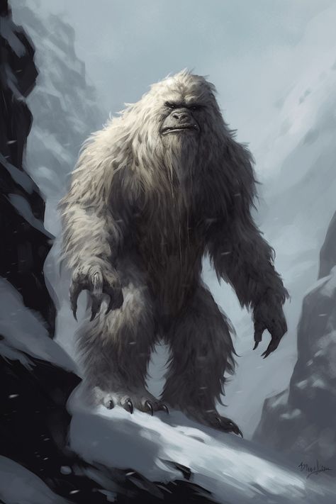 Big Foot Drawing, Bigfoot Character Design, Sasquatch Concept Art, Bigfoot Concept Art, Yeti Monster, Sasquatch Fantasy Art, Yeti Monster Art, Bigfoot Pictures, Feet Drawing