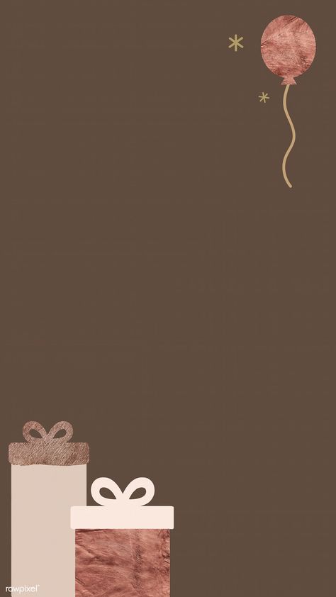 New Year gift boxes and balloon frame design on brown background mobile phone wallpaper | premium image by rawpixel.com / marinemynt Birthday Frames Design Aesthetic, Gift Background Design, Birthday Frames Design Instagram, Gift Wallpaper Backgrounds, Happy Birthday Background Aesthetic, Birthday Wallpaper Aesthetic, Gift Wallpaper, Gift Background, Background Mobile