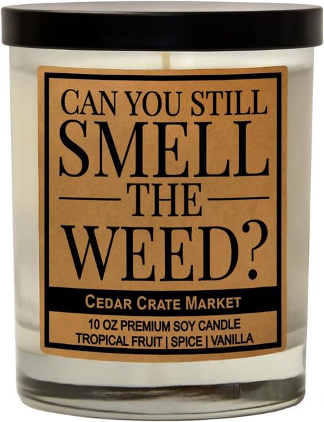 Amazon.com: Can You Still Smell The Weed? Hippie Candle Gift for Women Men, Funny Best Friend Birthday Gifts- Funny Housewarming Gifts for New Couple Neighbors, Boho Gifts, Pot Theme Birthday Candle for Stoner : Home & Kitchen Fun Candles, Funny Best Friend, Funny Housewarming Gift, New Couple, Birthday Gifts For Best Friend, Theme Birthday, Best Friend Birthday, Boho Gifts, Best Candles