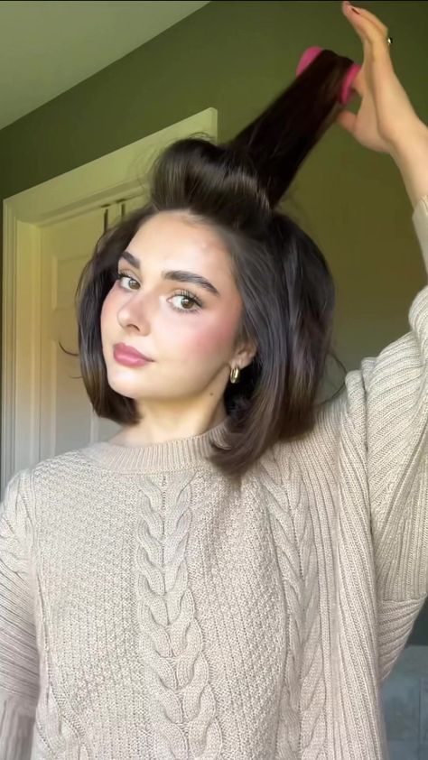 TikTok · ashley kay Blowout Hair, Girly Things, Short Hair Styles, Hair Styles, Hair