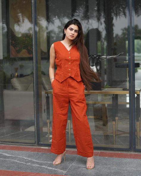 Get ready this summer to slay in our dazzling linen coord set! In frame: @dikshamohanpawar Available in all sizes XS to 5XL🛍️ Shop on www.sajilo.co [Linen, Coordsets, Coords, Sajilo, Trendy, Attire, Ootd, Stylish coord, Office wear, Stylishcoords, Rusty] #sajill_official #coordset #coordsets #stylishcoordsets #topbottoms #coordinated #ootd #ethnicwear #work #officewear #indianwear #womenswear #clothing #wedding #dailywear #fashion #instafashion #shopnow #sale #newcollection #summerwear ... Linen Coordsets, Co Ords Outfits, Kurti Sets, Indian Wedding Fashion, Simple Casual Outfits, Classy Summer Outfits, Stitching Ideas, Bollywood Outfits, Coord Set