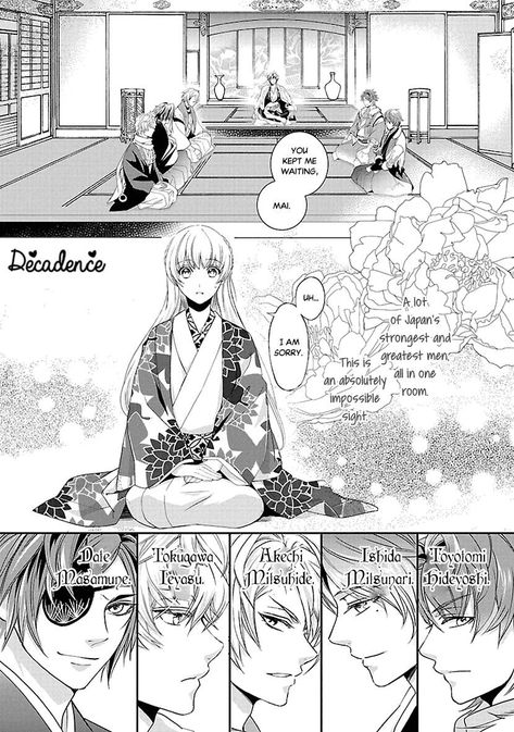 Ikemen Sengoku - Tenkabito no Onna ni Naru Ki wa Nai ka Ikemen Sengoku, Struck By Lightning, Romantic Anime Couples, Manga List, Shoujo Manga, Manga Pages, Manga To Read, Anime Comics, Anime Funny