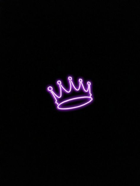 Neon Crown Wallpaper, Purple Crown Wallpaper, Neon Crown, Crown Wallpaper, Pink Neon Wallpaper, Neon Signs Quotes, Crown Aesthetic, Purple Crown, Neon Quotes