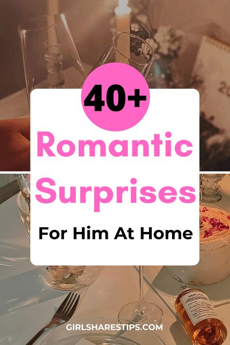 40+ Best Romantic Surprises For Him At Home To Surprise Your Boyfriend Anniversary Surprise For Him, Welcome Home Boyfriend, Surprise Anniversary Ideas, Surprises For Him, Romantic Gestures For Him, Romantic Surprises For Him, 5 Senses Gift For Boyfriend, Romantic Ideas For Him, Romantic Home Dates