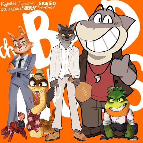 The Bad Guys As Humans, Pororo Cartoon Aesthetic, The Bad Guys Fanart, Bad Guys Wolf, Bad Guys Fanart, Bad Guys Dreamworks, Bad Guys Movie, Dreamworks Characters, Good Animated Movies