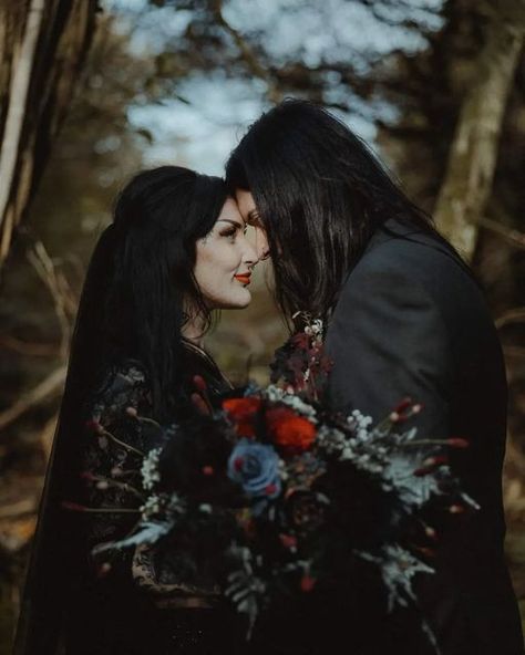 𝕳𝖆𝖓𝖓𝖆𝖍 🦇 on Instagram: "🖤💍🖤 . . . . . . . . . . . #tilldeath #gothwedding #alternativewedding #veganwedding #halloweenwedding #goth #gothicwedding #alternativebride #wedding #gothbride #darkwedding #altwedding #blackweddingdress #halloween #altbride #unconventionalwedding #moodywedding #gothicbride #rocknrollbride #octoberwedding #witchywedding #gothic #weddings #halloweenbride #alternativeweddings #weddingplanning #gothgirl #gothgoth" Dark Romantic Wedding Photos, Cemetery Photoshoot Couples, Engagement Photos Goth, Cemetery Engagement Photos, Goth Couple Photoshoot, Gothic Couple Aesthetic, Goth Engagement Photos, Gothic Engagement Photos, Unusual Aesthetic